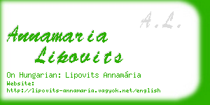 annamaria lipovits business card